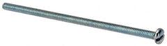 Value Collection - #10-24 UNC, 4-1/2" Length Under Head Slotted Drive Machine Screw - Pan Head, Grade J82 Steel, Zinc-Plated Finish, Without Washer - Benchmark Tooling