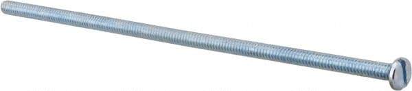 Value Collection - #10-24 UNC, 6" Length Under Head Slotted Drive Machine Screw - Pan Head, Grade J82 Steel, Zinc-Plated Finish, Without Washer - Benchmark Tooling