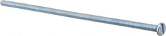 Value Collection - #10-24 UNC, 6" Length Under Head Slotted Drive Machine Screw - Pan Head, Grade J82 Steel, Zinc-Plated Finish, Without Washer - Benchmark Tooling