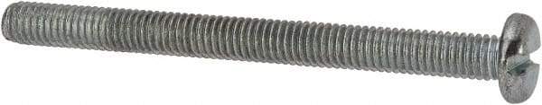 Value Collection - #10-32 UNF, 2-1/4" Length Under Head Slotted Drive Machine Screw - Pan Head, Grade J82 Steel, Zinc-Plated Finish, Without Washer - Benchmark Tooling