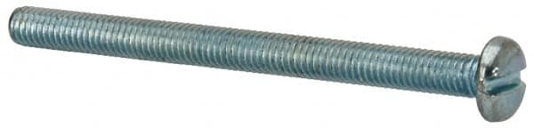 Value Collection - #10-32 UNF, 2-1/2" Length Under Head Slotted Drive Machine Screw - Pan Head, Grade J82 Steel, Zinc-Plated Finish, Without Washer - Benchmark Tooling