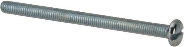Value Collection - #10-32 UNF, 2-3/4" Length Under Head Slotted Drive Machine Screw - Pan Head, Grade J82 Steel, Zinc-Plated Finish, Without Washer - Benchmark Tooling