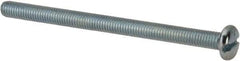 Value Collection - #10-32 UNF, 2-3/4" Length Under Head Slotted Drive Machine Screw - Pan Head, Grade J82 Steel, Zinc-Plated Finish, Without Washer - Benchmark Tooling
