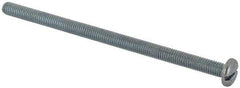 Value Collection - #10-32 UNF, 3-1/2" Length Under Head Slotted Drive Machine Screw - Pan Head, Grade J82 Steel, Zinc-Plated Finish, Without Washer - Benchmark Tooling