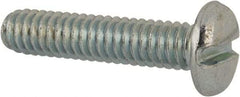Value Collection - #12-24 UNC, 1" Length Under Head Slotted Drive Machine Screw - Pan Head, Grade J82 Steel, Zinc-Plated Finish, Without Washer - Benchmark Tooling