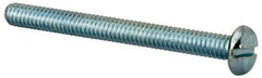 Value Collection - 1/4-20 UNC, 2-3/4" Length Under Head Slotted Drive Machine Screw - Pan Head, Grade J82 Steel, Zinc-Plated Finish, Without Washer - Benchmark Tooling