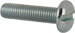 Value Collection - 1/4-28 UNF, 1" Length Under Head Slotted Drive Machine Screw - Pan Head, Grade J82 Steel, Zinc-Plated Finish, Without Washer - Benchmark Tooling