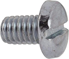 Value Collection - 5/16-18 UNC, 1/2" Length Under Head Slotted Drive Machine Screw - Pan Head, Grade J82 Steel, Zinc-Plated Finish, Without Washer - Benchmark Tooling