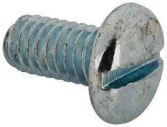 Value Collection - 5/16-18 UNC, 5/8" Length Under Head Slotted Drive Machine Screw - Pan Head, Grade J82 Steel, Zinc-Plated Finish, Without Washer - Benchmark Tooling