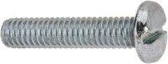 Value Collection - 5/16-18 UNC, 1-1/2" Length Under Head Slotted Drive Machine Screw - Pan Head, Grade J82 Steel, Zinc-Plated Finish, Without Washer - Benchmark Tooling