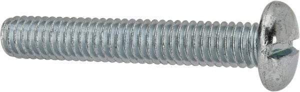 Value Collection - 5/16-18 UNC, 2" Length Under Head Slotted Drive Machine Screw - Pan Head, Grade J82 Steel, Zinc-Plated Finish, Without Washer - Benchmark Tooling