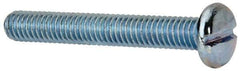 Value Collection - 5/16-18 UNC, 2-1/4" Length Under Head Slotted Drive Machine Screw - Pan Head, Grade J82 Steel, Zinc-Plated Finish, Without Washer - Benchmark Tooling