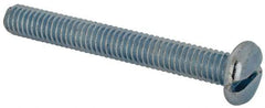 Value Collection - 5/16-18 UNC, 2-1/2" Length Under Head Slotted Drive Machine Screw - Pan Head, Grade J82 Steel, Zinc-Plated Finish, Without Washer - Benchmark Tooling