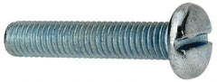 Value Collection - 3/8-16 UNC, 2" Length Under Head Slotted Drive Machine Screw - Pan Head, Grade J82 Steel, Zinc-Plated Finish, Without Washer - Benchmark Tooling