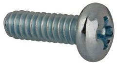Value Collection - #3-48 UNC, 5/16" Length Under Head Phillips Drive Machine Screw - Pan Head, Grade J82 Steel, Zinc-Plated Finish, Without Washer - Benchmark Tooling