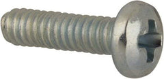 Value Collection - #3-48 UNC, 3/8" Length Under Head Phillips Drive Machine Screw - Pan Head, Grade J82 Steel, Zinc-Plated Finish, Without Washer - Benchmark Tooling