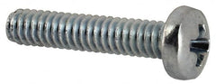 Value Collection - #3-48 UNC, 1/2" Length Under Head Phillips Drive Machine Screw - Pan Head, Grade J82 Steel, Zinc-Plated Finish, Without Washer - Benchmark Tooling