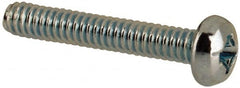 Value Collection - #3-48 UNC, 5/8" Length Under Head Phillips Drive Machine Screw - Pan Head, Grade J82 Steel, Zinc-Plated Finish, Without Washer - Benchmark Tooling