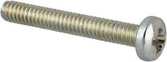 Value Collection - #3-48 UNC, 3/4" Length Under Head Phillips Drive Machine Screw - Pan Head, Grade J82 Steel, Zinc-Plated Finish, Without Washer - Benchmark Tooling