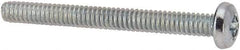 Value Collection - #3-48 UNC, 1" Length Under Head Phillips Drive Machine Screw - Pan Head, Grade J82 Steel, Zinc-Plated Finish, Without Washer - Benchmark Tooling