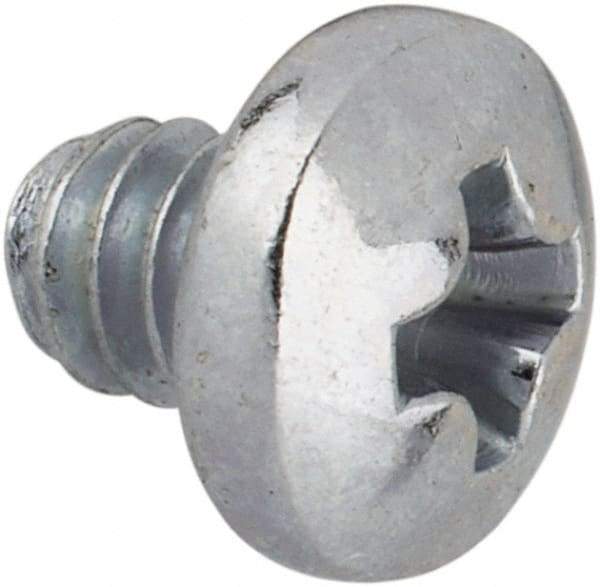 Value Collection - #4-40 UNC, 1/8" Length Under Head Phillips Drive Machine Screw - Pan Head, Grade J82 Steel, Zinc-Plated Finish, Without Washer - Benchmark Tooling