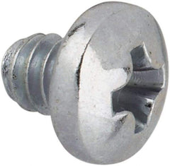 Value Collection - #4-40 UNC, 1/8" Length Under Head Phillips Drive Machine Screw - Pan Head, Grade J82 Steel, Zinc-Plated Finish, Without Washer - Benchmark Tooling