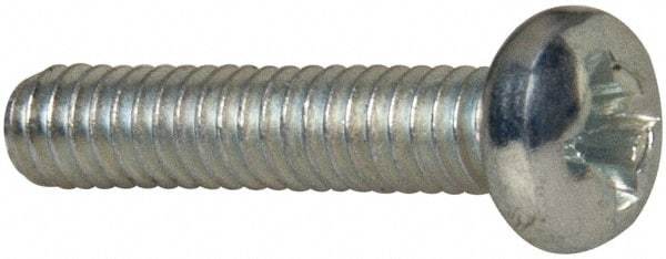 Value Collection - #5-40 UNC, 5/8" Length Under Head Phillips Drive Machine Screw - Pan Head, Grade J82 Steel, Zinc-Plated Finish, Without Washer - Benchmark Tooling