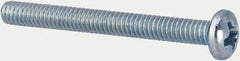 Value Collection - #5-40 UNC, 1-1/4" Length Under Head Phillips Drive Machine Screw - Pan Head, Grade J82 Steel, Zinc-Plated Finish, Without Washer - Benchmark Tooling
