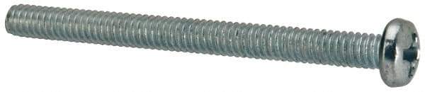 Value Collection - #5-40 UNC, 1-1/2" Length Under Head Phillips Drive Machine Screw - Pan Head, Grade J82 Steel, Zinc-Plated Finish, Without Washer - Benchmark Tooling