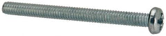 Value Collection - #5-40 UNC, 1-1/2" Length Under Head Phillips Drive Machine Screw - Pan Head, Grade J82 Steel, Zinc-Plated Finish, Without Washer - Benchmark Tooling