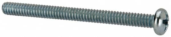 Value Collection - #6-32 UNC, 1-3/4" Length Under Head Phillips Drive Machine Screw - Pan Head, Grade J82 Steel, Zinc-Plated Finish, Without Washer - Benchmark Tooling