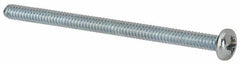 Value Collection - #6-32 UNC, 2-1/4" Length Under Head Phillips Drive Machine Screw - Pan Head, Grade J82 Steel, Zinc-Plated Finish, Without Washer - Benchmark Tooling
