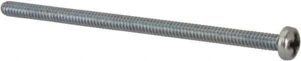 Value Collection - #6-32 UNC, 2-3/4" Length Under Head Phillips Drive Machine Screw - Pan Head, Grade J82 Steel, Zinc-Plated Finish, Without Washer - Benchmark Tooling