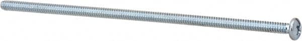 Value Collection - #6-32 UNC, 4" Length Under Head Phillips Drive Machine Screw - Pan Head, Grade J82 Steel, Zinc-Plated Finish, Without Washer - Benchmark Tooling