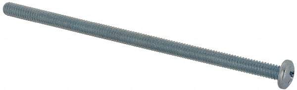 Value Collection - #8-32 UNC, 3-1/2" Length Under Head Phillips Drive Machine Screw - Pan Head, Grade J82 Steel, Zinc-Plated Finish, Without Washer - Benchmark Tooling