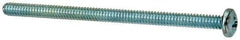 Value Collection - #10-24 UNC, 3-1/4" Length Under Head Phillips Drive Machine Screw - Pan Head, Grade J82 Steel, Zinc-Plated Finish, Without Washer - Benchmark Tooling