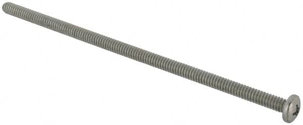 Value Collection - #10-24 UNC, 5" Length Under Head Phillips Drive Machine Screw - Pan Head, Grade J82 Steel, Zinc-Plated Finish, Without Washer - Benchmark Tooling