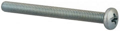 Value Collection - #10-32 UNF, 2-1/4" Length Under Head Phillips Drive Machine Screw - Pan Head, Grade J82 Steel, Zinc-Plated Finish, Without Washer - Benchmark Tooling