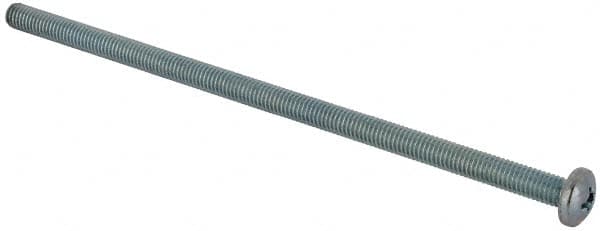 Value Collection - #10-32 UNF, 4-1/2" Length Under Head Phillips Drive Machine Screw - Pan Head, Grade J82 Steel, Zinc-Plated Finish, Without Washer - Benchmark Tooling