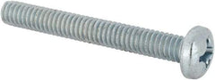 Value Collection - #12-24 UNC, 1-3/4" Length Under Head Phillips Drive Machine Screw - Pan Head, Grade J82 Steel, Zinc-Plated Finish, Without Washer - Benchmark Tooling