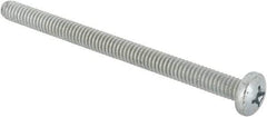 Value Collection - 1/4-20 UNC, 3-1/2" Length Under Head Phillips Drive Machine Screw - Pan Head, Grade J82 Steel, Zinc-Plated Finish, Without Washer - Benchmark Tooling