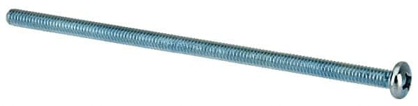 Value Collection - 1/4-20 UNC, 6" Length Under Head Phillips Drive Machine Screw - Pan Head, Grade J82 Steel, Zinc-Plated Finish, Without Washer - Benchmark Tooling