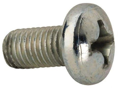 Value Collection - 1/4-28 UNF, 1/2" Length Under Head Phillips Drive Machine Screw - Pan Head, Grade J82 Steel, Zinc-Plated Finish, Without Washer - Benchmark Tooling