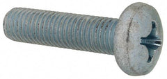 Value Collection - 1/4-28 UNF, 1" Length Under Head Phillips Drive Machine Screw - Pan Head, Grade J82 Steel, Zinc-Plated Finish, Without Washer - Benchmark Tooling