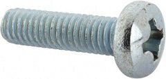 Value Collection - 5/16-18 UNC, 1-1/4" Length Under Head Phillips Drive Machine Screw - Pan Head, Grade J82 Steel, Zinc-Plated Finish, Without Washer - Benchmark Tooling