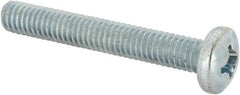 Value Collection - 5/16-18 UNC, 2-1/4" Length Under Head Phillips Drive Machine Screw - Pan Head, Grade J82 Steel, Zinc-Plated Finish, Without Washer - Benchmark Tooling