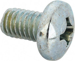 Value Collection - 3/8-16 UNC, 5/8" Length Under Head Phillips Drive Machine Screw - Pan Head, Grade J82 Steel, Zinc-Plated Finish, Without Washer - Benchmark Tooling