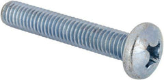 Value Collection - 3/8-16 UNC, 2-1/4" Length Under Head Phillips Drive Machine Screw - Pan Head, Grade J82 Steel, Zinc-Plated Finish, Without Washer - Benchmark Tooling