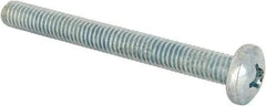 Value Collection - 3/8-16 UNC, 3-1/2" Length Under Head Phillips Drive Machine Screw - Pan Head, Grade J82 Steel, Zinc-Plated Finish, Without Washer - Benchmark Tooling