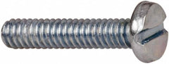 Value Collection - #2-56 UNC, 7/16" Length Under Head Slotted Drive Machine Screw - Binding Head, Grade J82 Steel, Zinc-Plated Finish, Without Washer - Benchmark Tooling